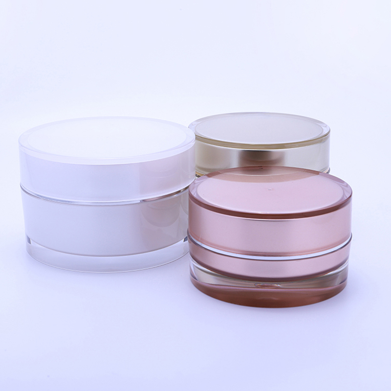 2020 straight round frosted acrylic cosmetic jar pot for cream in bulk