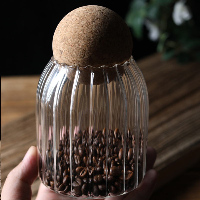 2020 unique design factory wholesale 550 ml 1000 ml 1300 ml sealed glass pot clear round glass