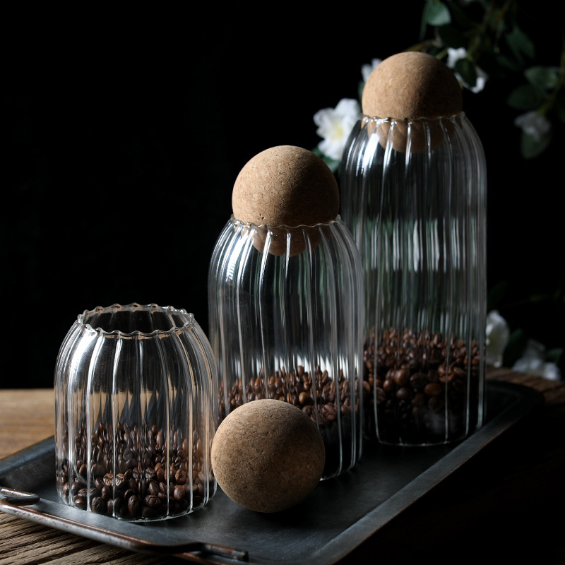 2020 unique design factory wholesale 550 ml 1000 ml 1300 ml sealed glass pot clear round glass