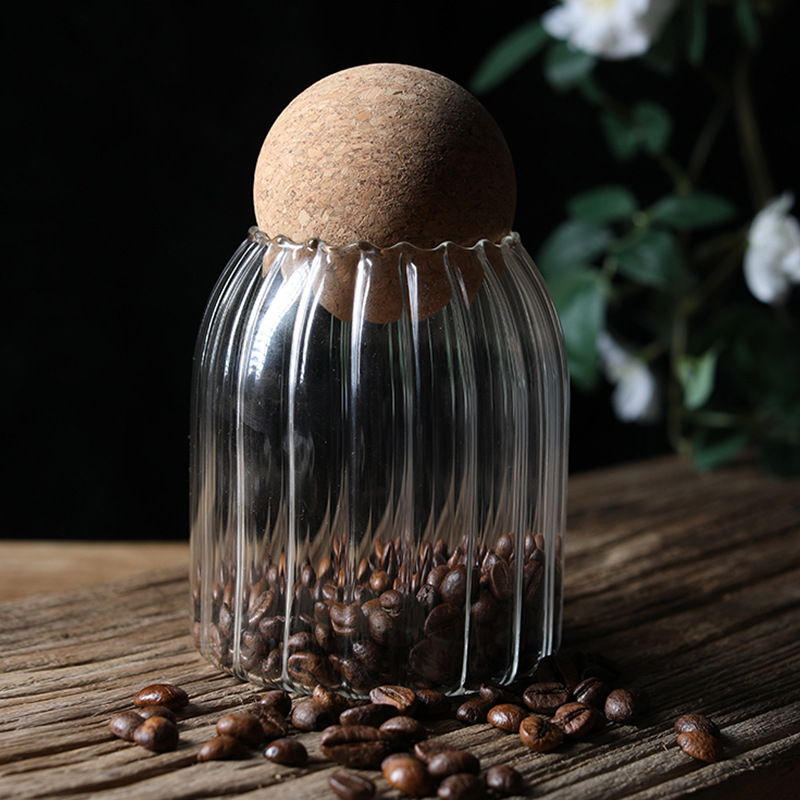 2020 unique design factory wholesale 550 ml 1000 ml 1300 ml sealed glass pot clear round glass