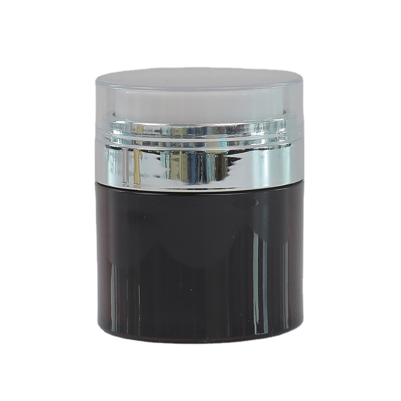 2020 winter new frosted black body butter airless jar with easy press