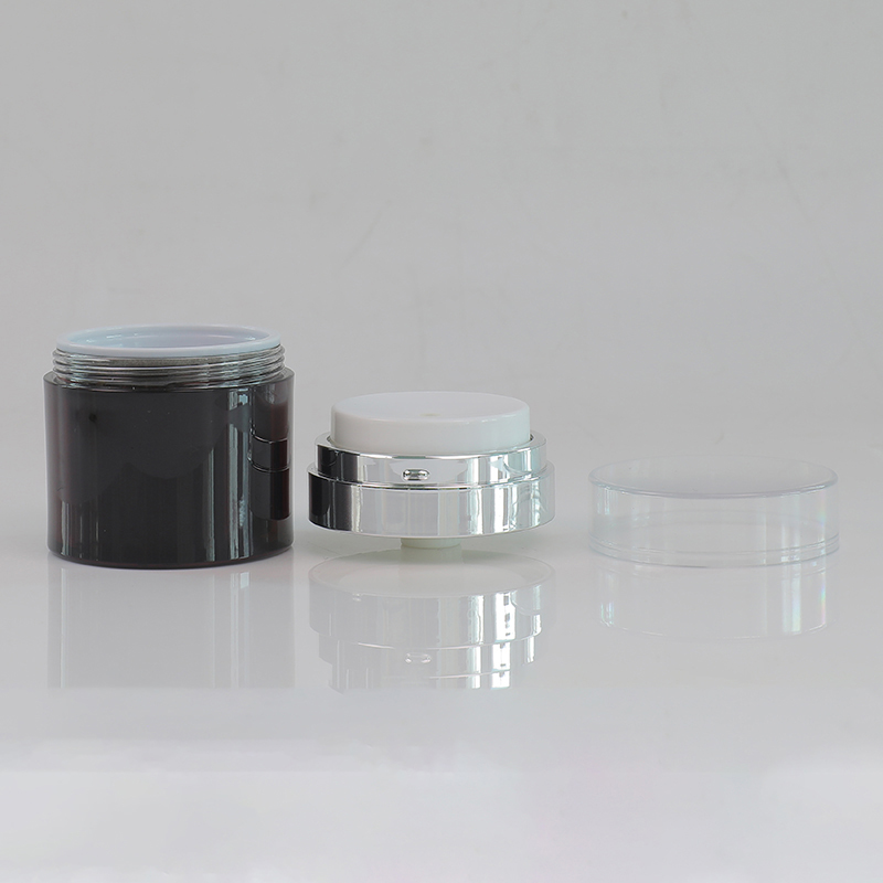 2020 winter new frosted black body butter airless jar with easy press