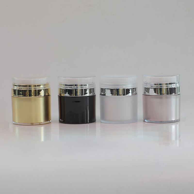 2020 winter new frosted black body butter airless jar with easy press