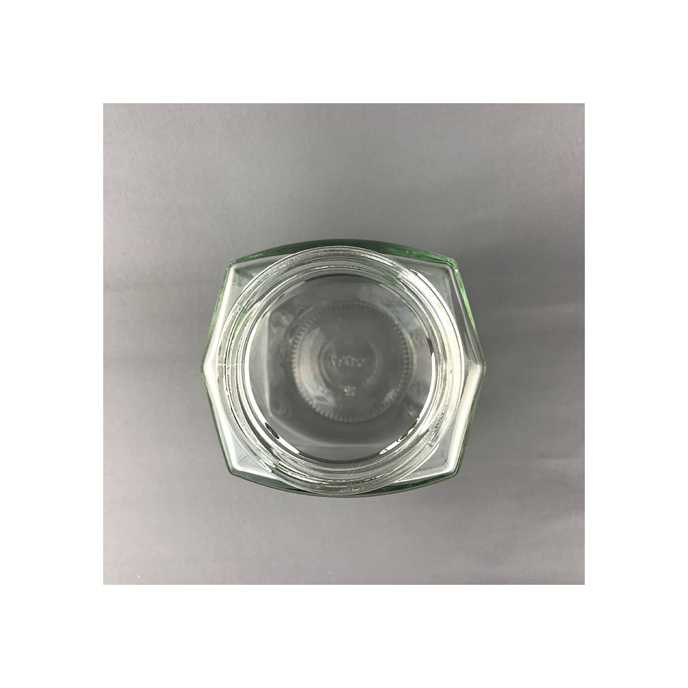 2021 270ml Clear Hexagon Portable Large Glass Jar High Quality for Canned Food