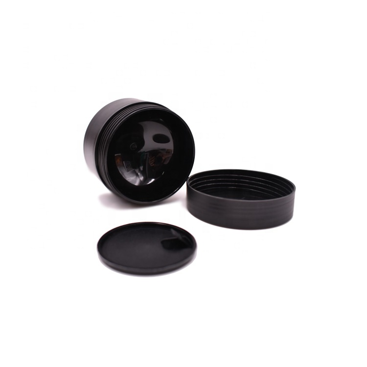 2021 30g hot selling matte black round fancy double wall plastic cosmetic cream pp jar container
