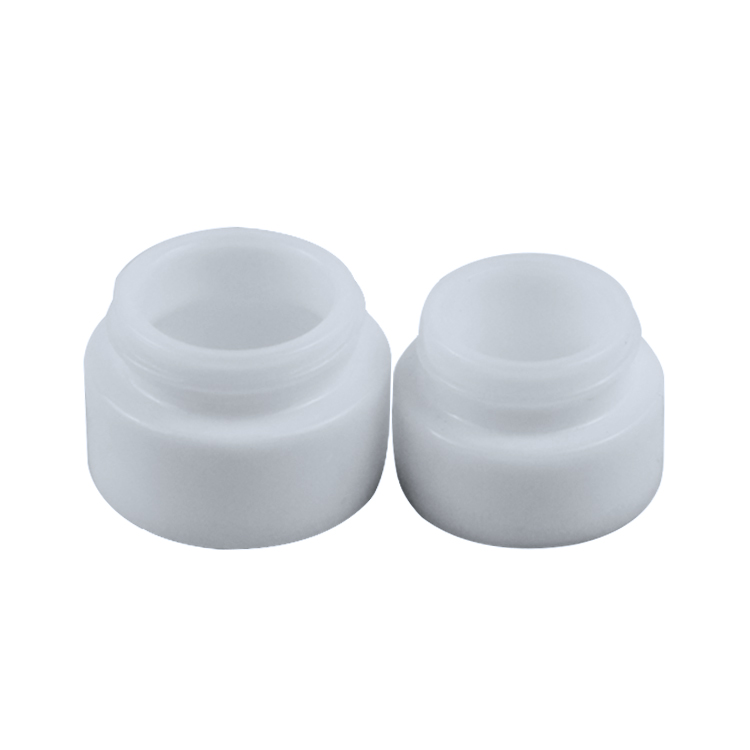 2021 50g empty luxury opal white glass jar ceramic jar cosmetic cream glass jar