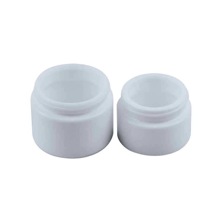 2021 50g empty luxury opal white glass jar ceramic jar cosmetic cream glass jar