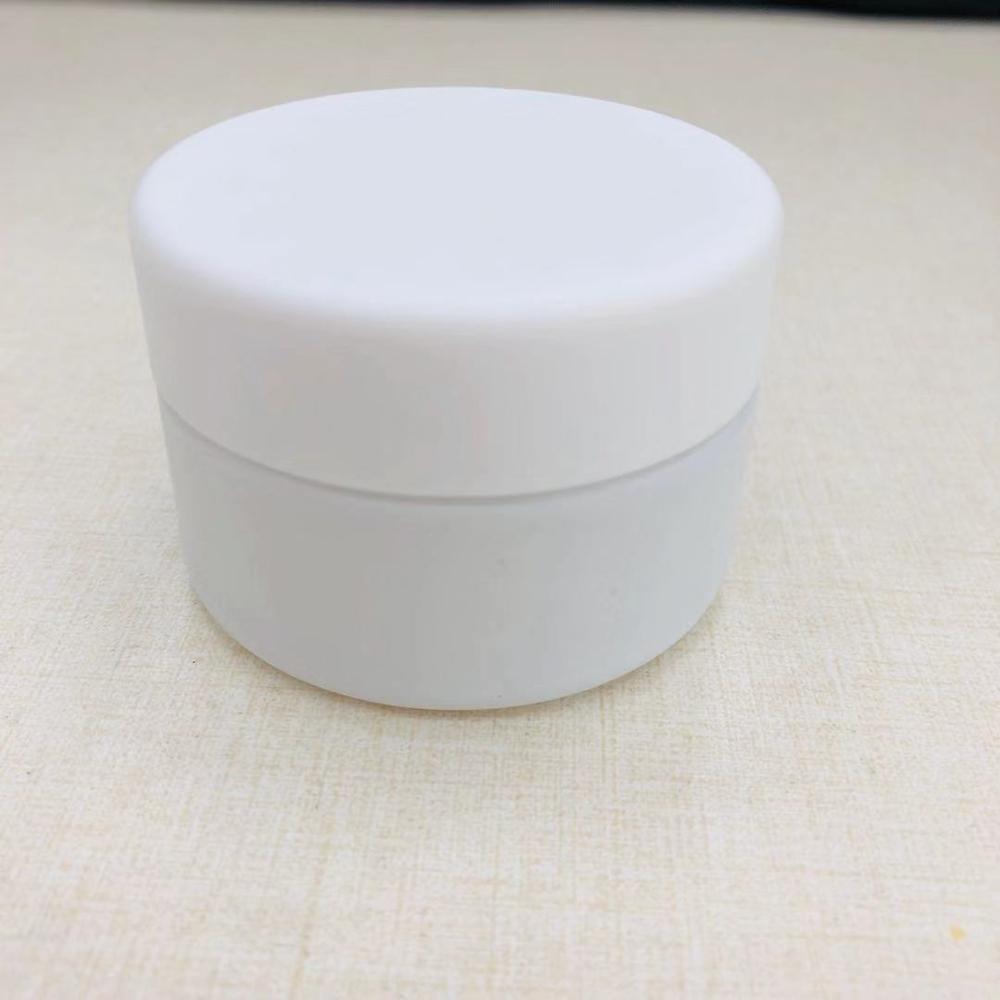 2021 50g empty luxury opal white glass jar ceramic jar cosmetic cream glass jar