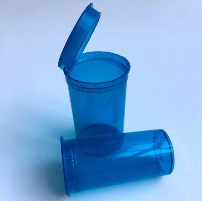 2021 8 13 19 30 Dram colorful Containers Cheap Plastic Pop Top Vials Clear Plastic Bottles with Snap Cap OEM