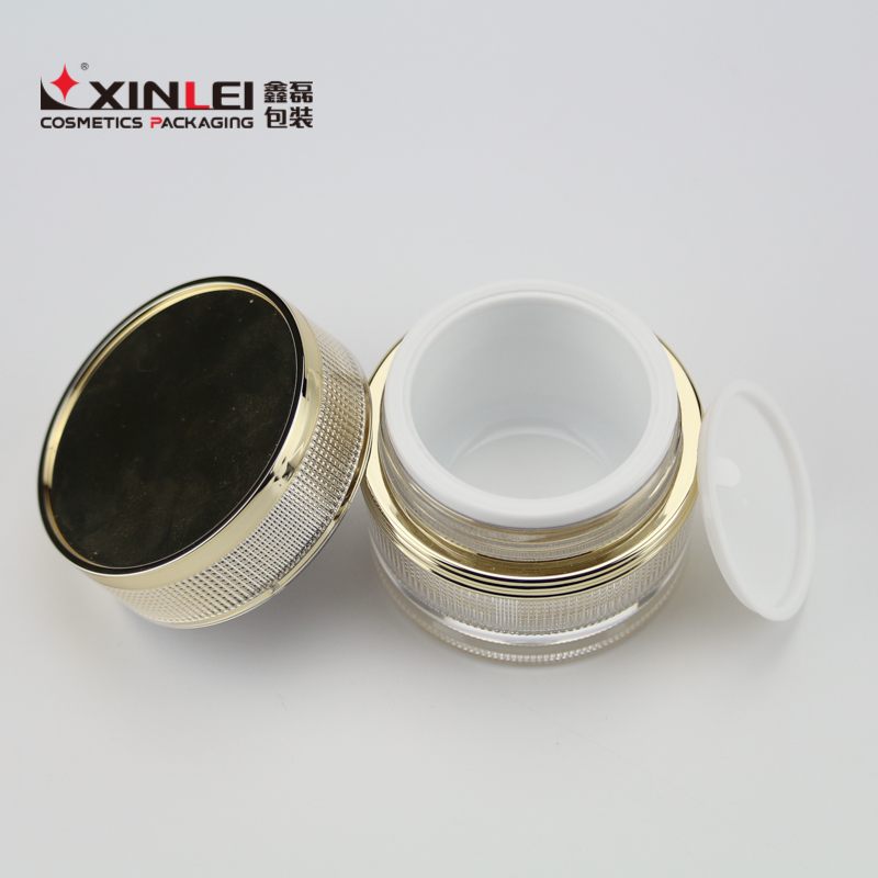 2021 Acrylic Grid Shape Jar 30g 50g and Lotion Bottle 40ml with Coating