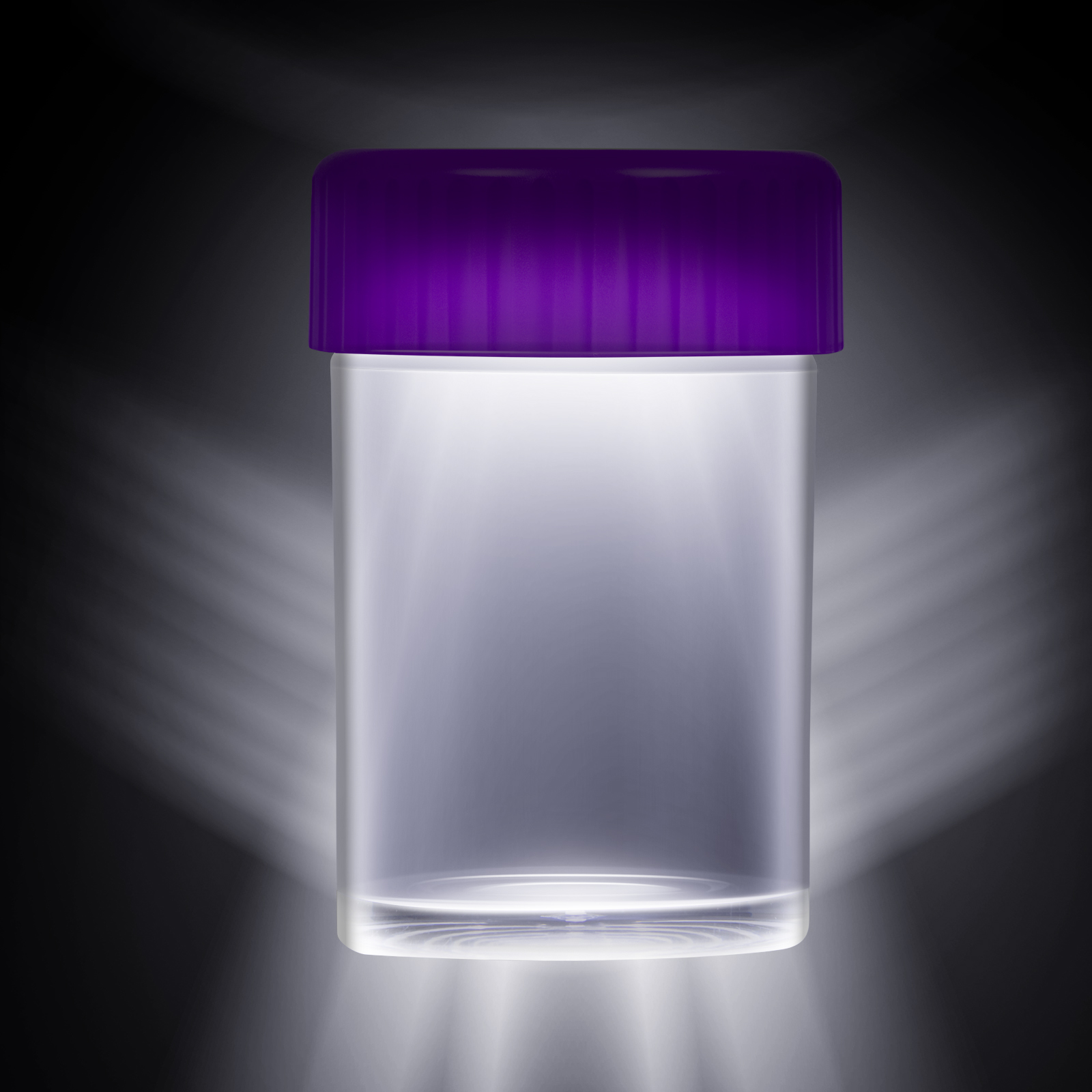 2021 Air Tight Custom LED Storage Jar plastic Appearance Container with Magnifier tube shaped ABS plastic Herb Glass jar liner