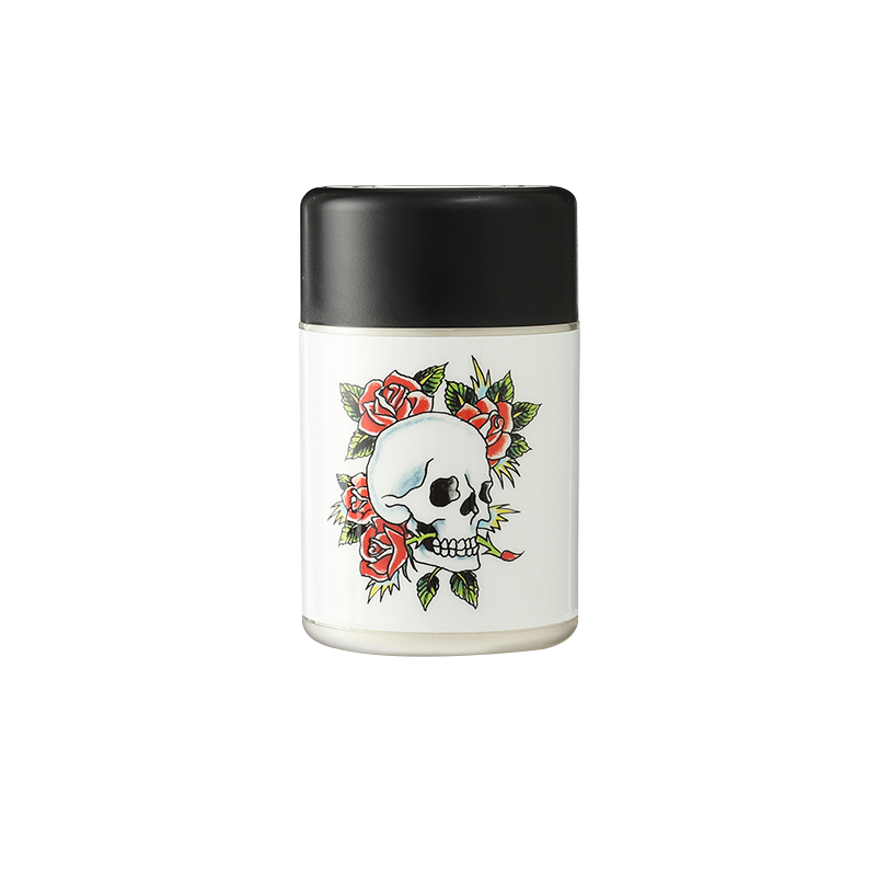 2021 Air Tight Custom LED Storage Jar plastic Appearance Container with Magnifier tube shaped ABS plastic Herb Glass jar liner