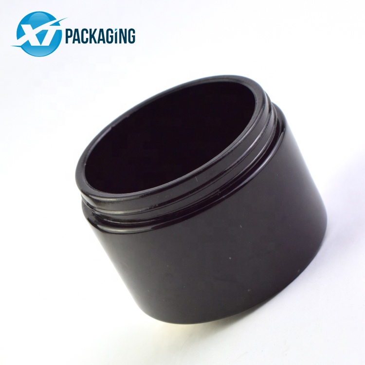 2021 All size matte black glass jar with black lids stocked food jars Child Resistant CR lid