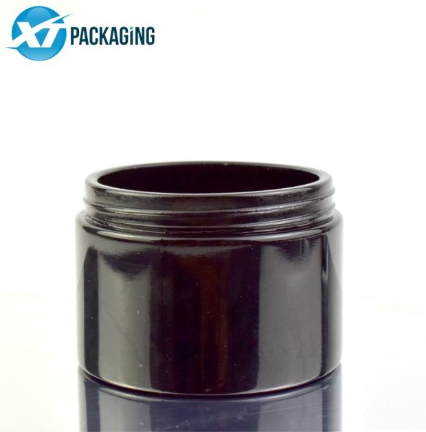 2021 All size matte black glass jar with black lids stocked food jars Child Resistant CR lid