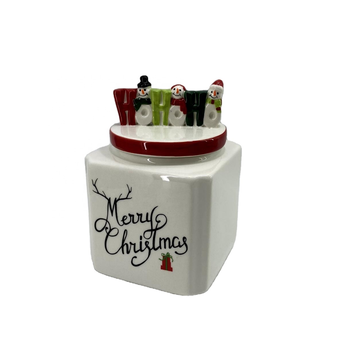 2021 Christmas decoration ceramic storage jar