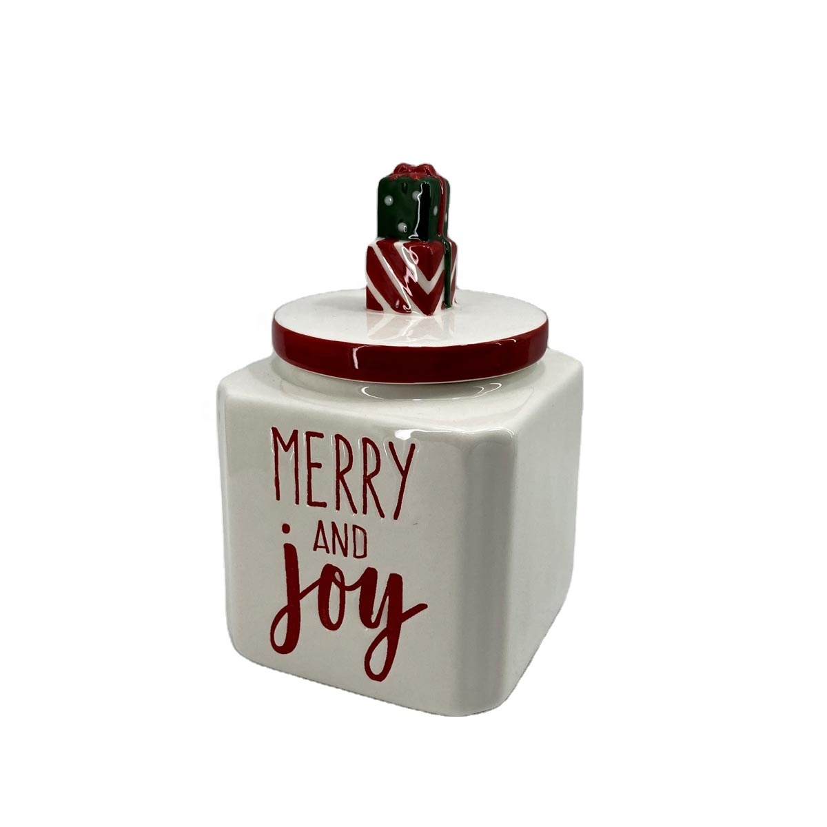 2021 Christmas decoration ceramic storage jar