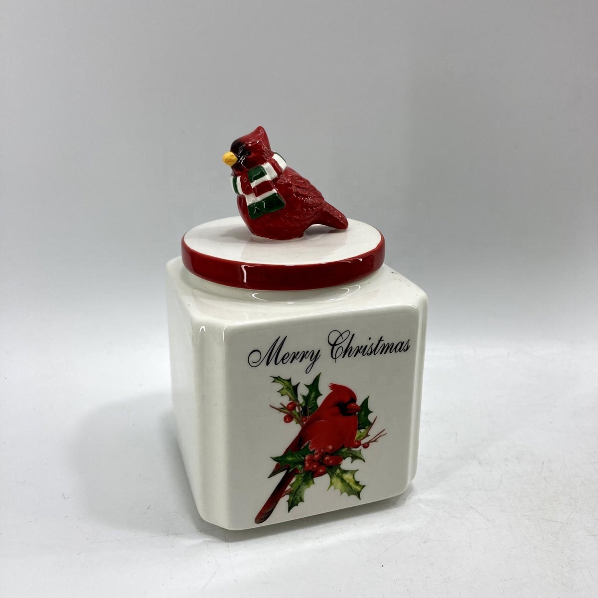 2021 Christmas decoration ceramic storage jar