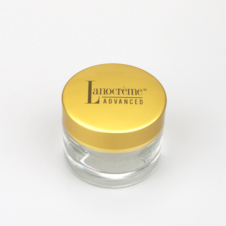 2021 Customized aluminum cap round 20g cosmetic glass jars