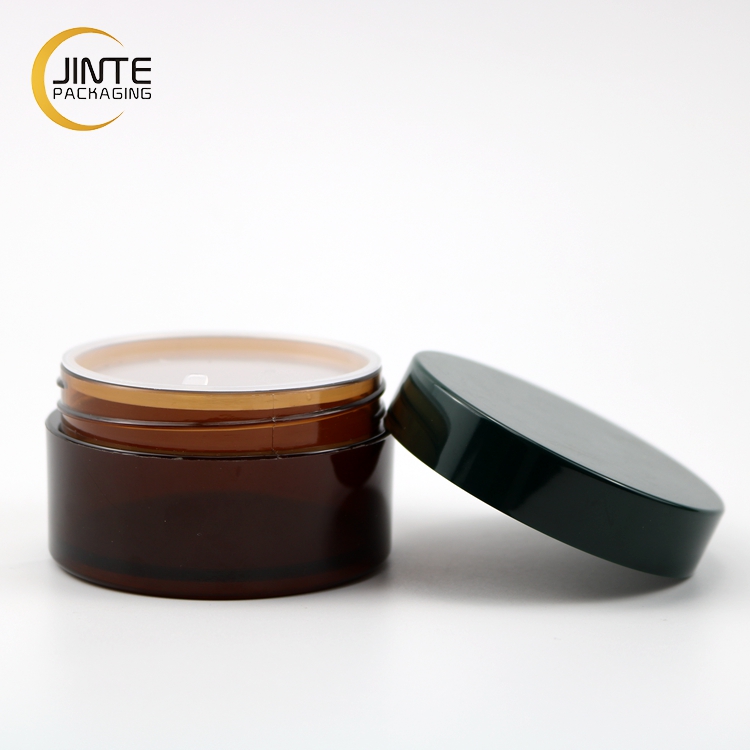 2021 Eco-friendly Material  Skin Care Use 150ml Amber Color Containers  with ABS  Lid for Cream Packaging Jars