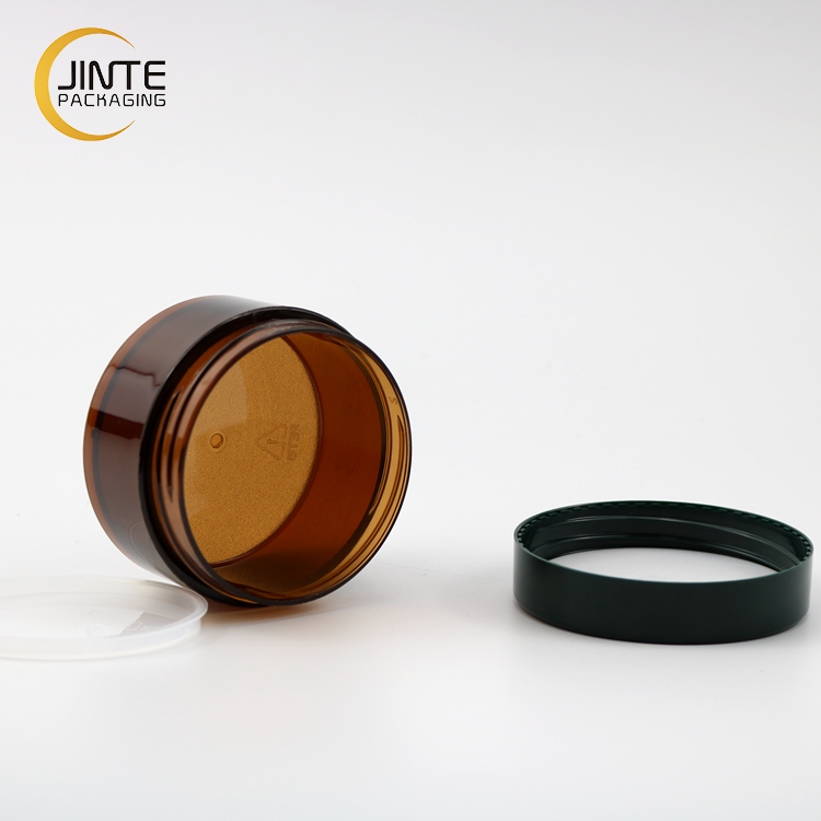 2021 Eco-friendly Material Skin Care Use 150ml Amber Color Containers with ABS Lid for Cream Packaging Jars