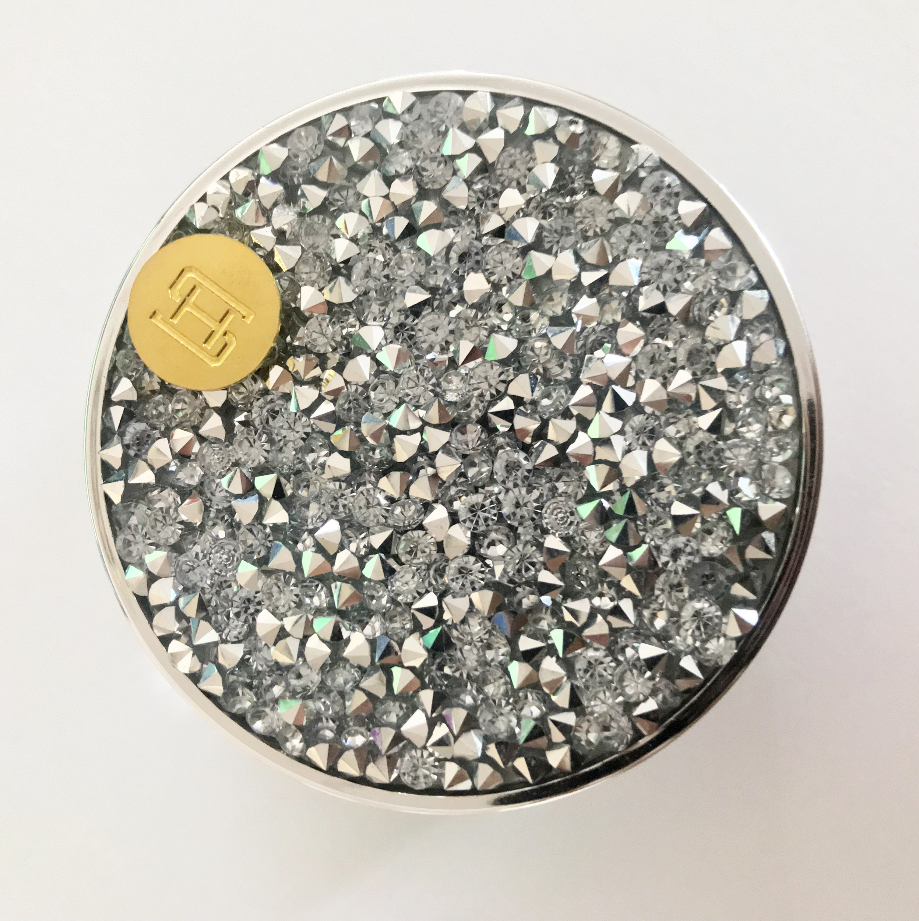 2021 Empty Low MOQ 10g luxury  plastic round loose powder container case with sifter