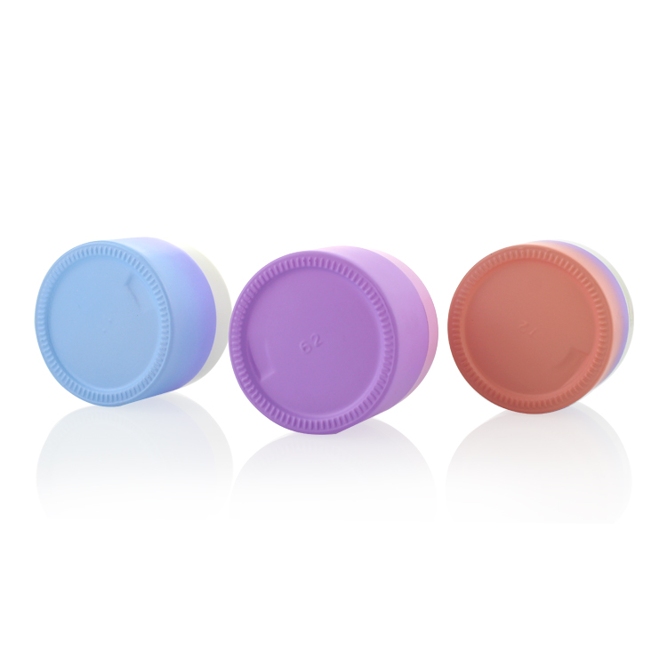 2021 Fashion And Sweet New Cream Jar 50ml Purple Glass Jar Eye Cream Cosmetics Wide Mouth Glass Cosmetic Jar With Lid