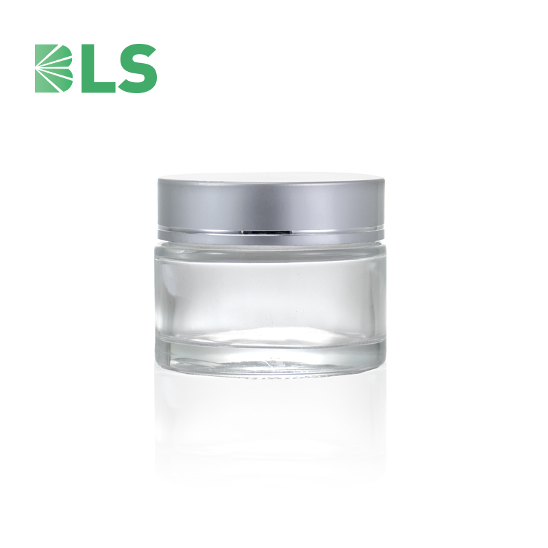 2021 Free Sample Frosted Clear Luxury Cosmetics 30ml 50ml 100ml 2oz 4oz 8oz Glass Cosmetic Jars