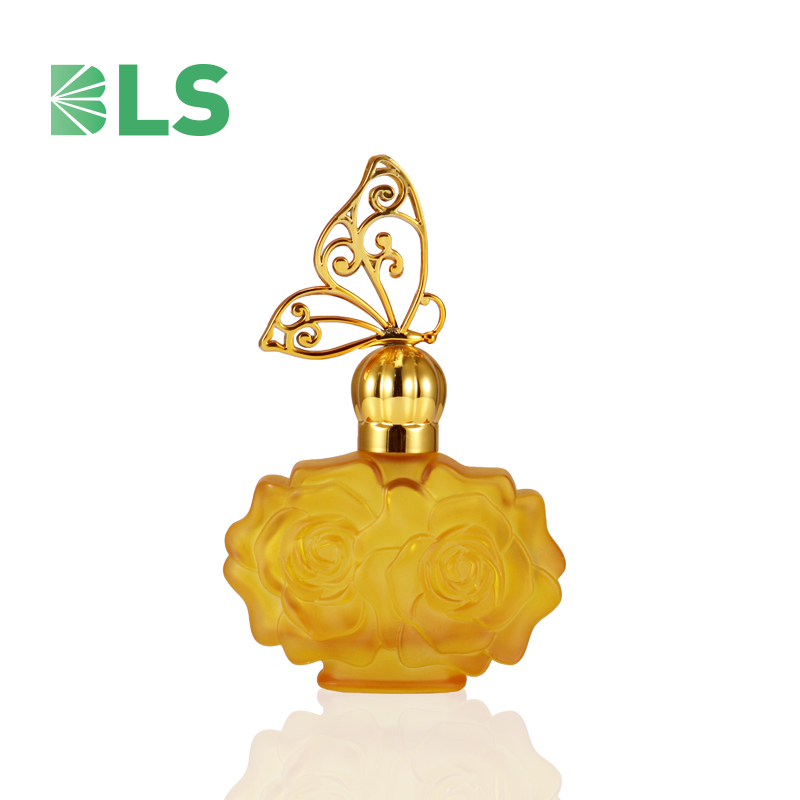 2021 Free Sample Manufacturer Wholesale Luxury Refillable Custom Cap 30ml 50ml 100ml Spray Orange Empty Glass Perfume Bottles
