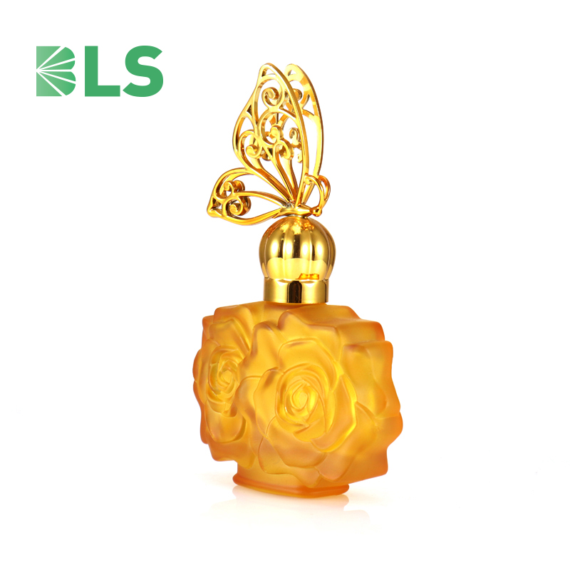 2021 Free Sample Manufacturer Wholesale Luxury Refillable Custom Cap 30ml 50ml 100ml Spray Orange Empty Glass Perfume Bottles