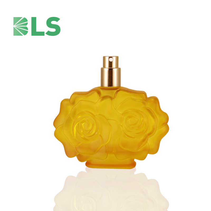 2021 Free Sample Manufacturer Wholesale Luxury Refillable Custom Cap 30ml 50ml 100ml Spray Orange Empty Glass Perfume Bottles