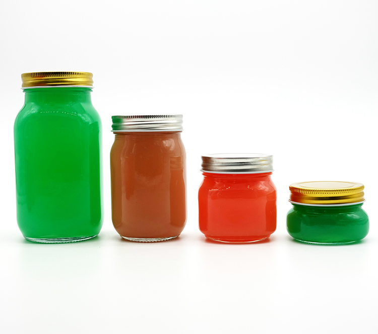 2021 Good Quality 70mm Mouth Mason Jars Family Size Glass Jars 750ml Small Glass Jar 150ml in Stock