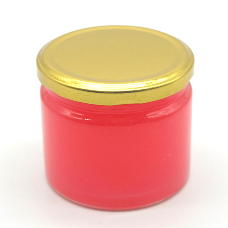 2021 Good Quality Glass Jam Jar with Golden Twist Off Lid 10oz Salsa Glass Jar Daily Use Food Preserving Jar