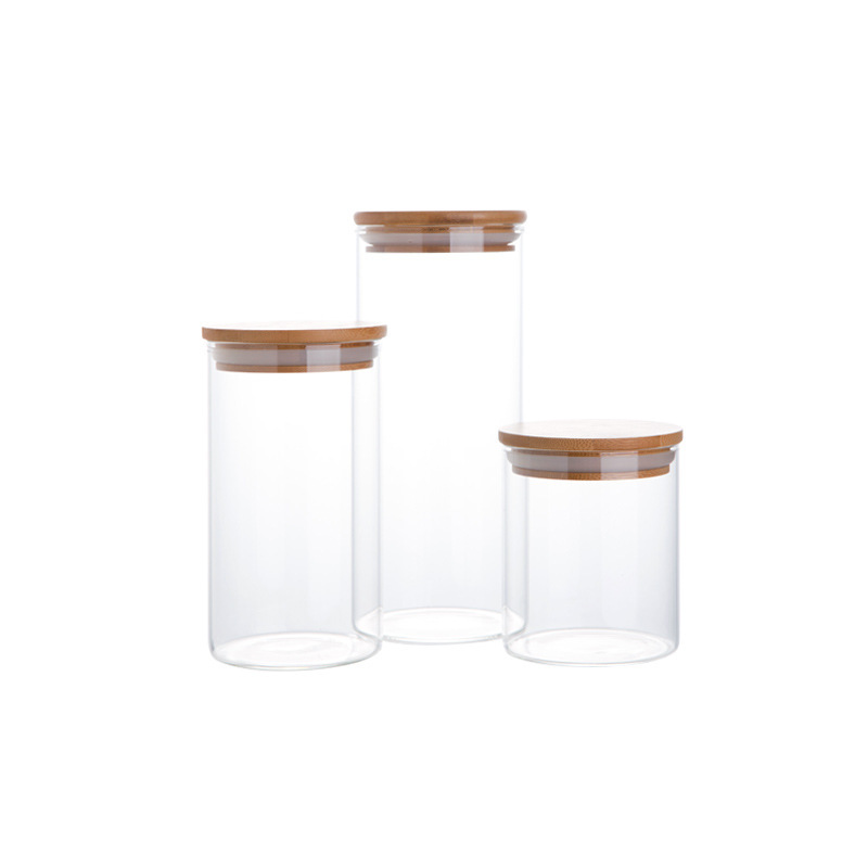 2021 Hot Sale Borosilicate Glass Tube-Shaped Glass Herb Storage Jars 1000ml 500ml Wholesale 2000ml 750ml 1400ml 1200ml New Sha