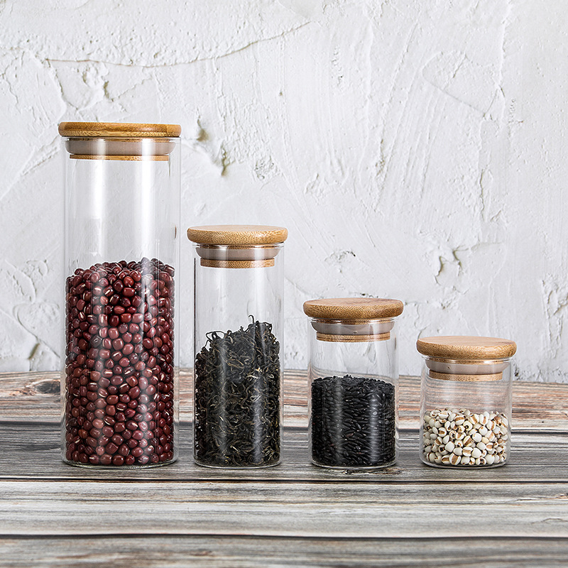 2021 Hot Sale Borosilicate Glass Tube-Shaped Glass Herb Storage Jars 1000ml 500ml Wholesale 2000ml 750ml 1400ml 1200ml New Sha