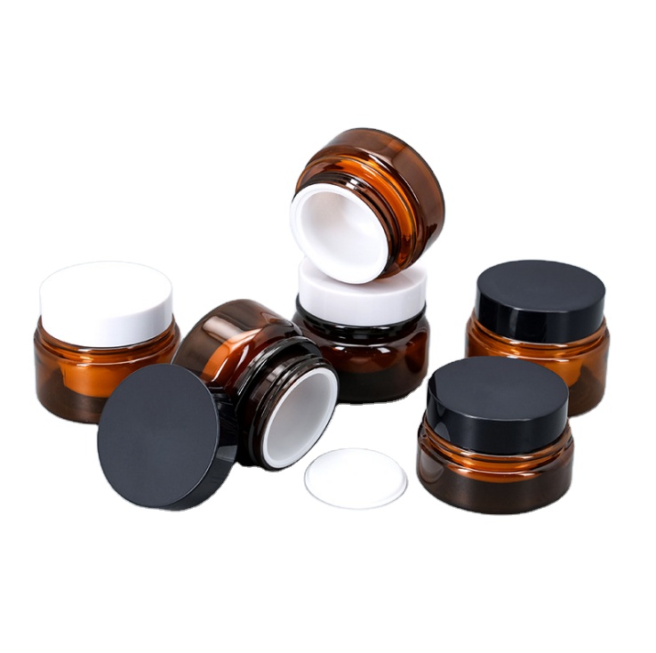 2021 Hot Sale free Sample 20g-30g  tawny cream cosmetics eye glass cream bottles jars with lid