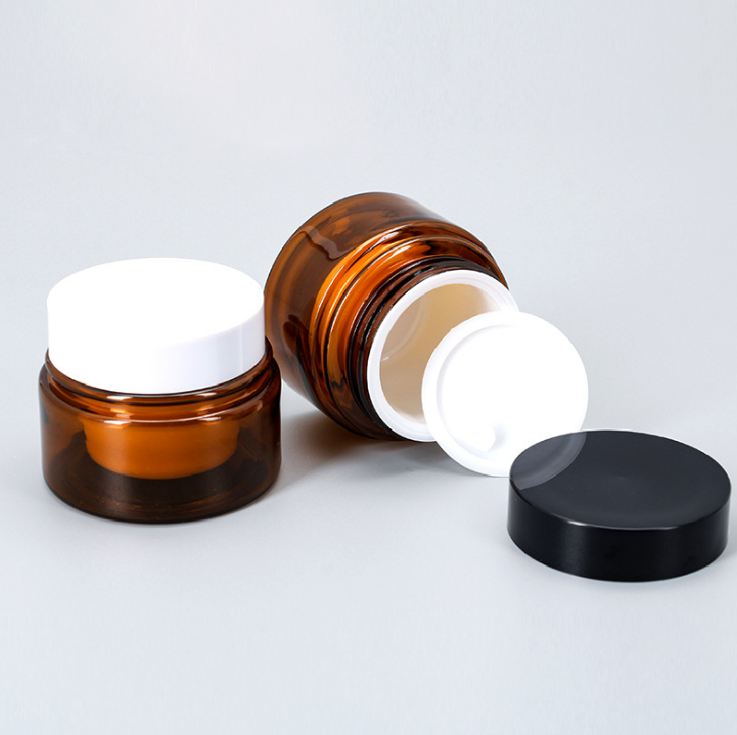 2021 Hot Sale free Sample 20g-30g tawny cream cosmetics eye glass cream bottles jars with lid