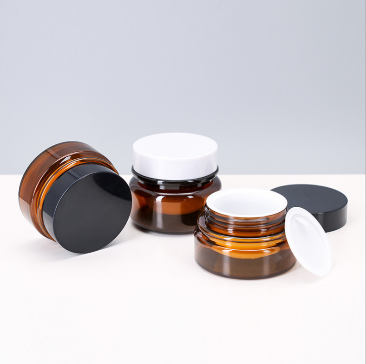2021 Hot Sale free Sample 20g-30g tawny cream cosmetics eye glass cream bottles jars with lid