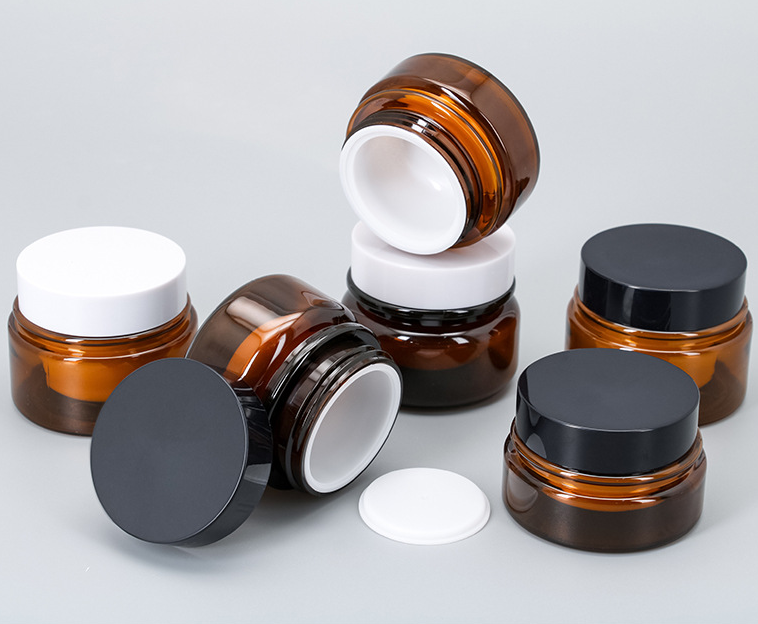 2021 Hot Sale free Sample 20g-30g tawny cream cosmetics eye glass cream bottles jars with lid