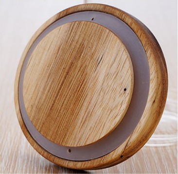 2021 Hot sale on Amazon 250ML Kitchen glass spice jar with wood lid set 16 OZ wholesale
