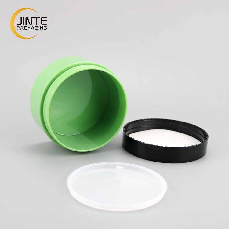 2021 Low Profile Colored Cosmetics Plastic 100g Cream Jar with Wide Mouth