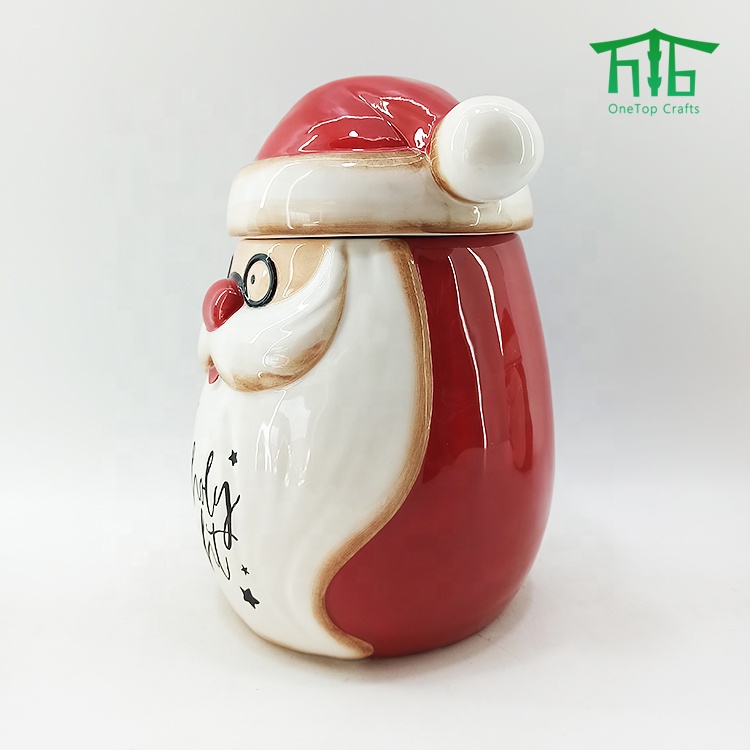 2021 NEW SANTA Ceramic Airtight Canister Santa Design Cookie Jar Kitchen Canister Sets