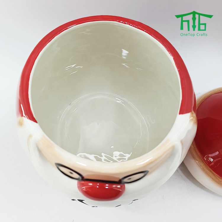 2021 NEW SANTA Ceramic Airtight Canister Santa Design Cookie Jar Kitchen Canister Sets