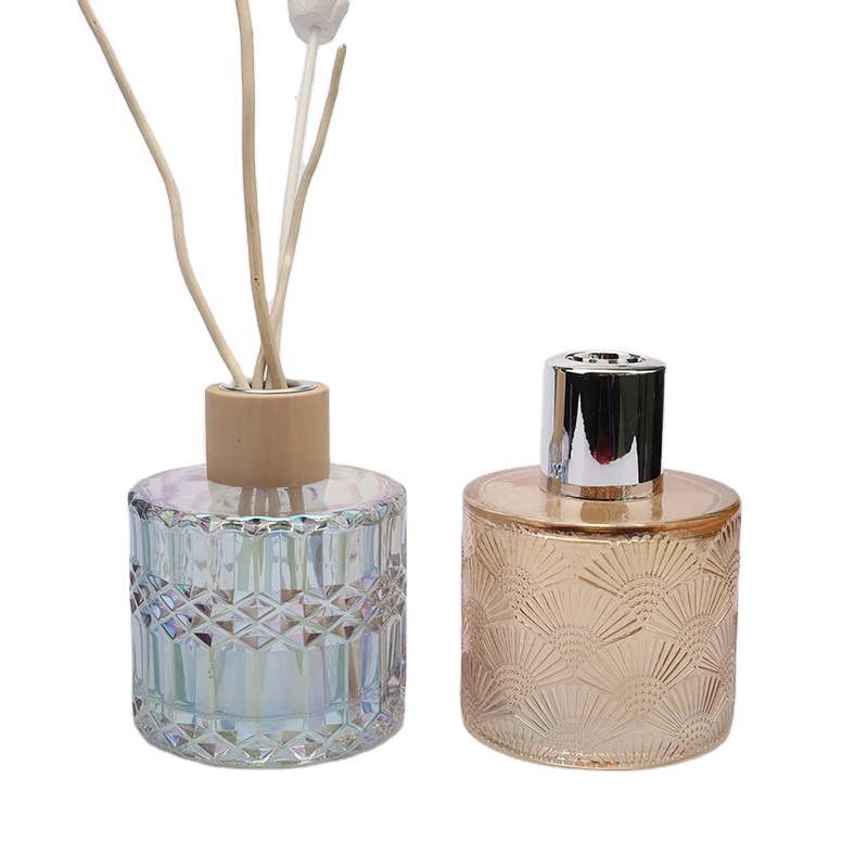 2021 New 200ml Frosted  Embossed Reed Diffuser Bottle for Perfume or Personal Care