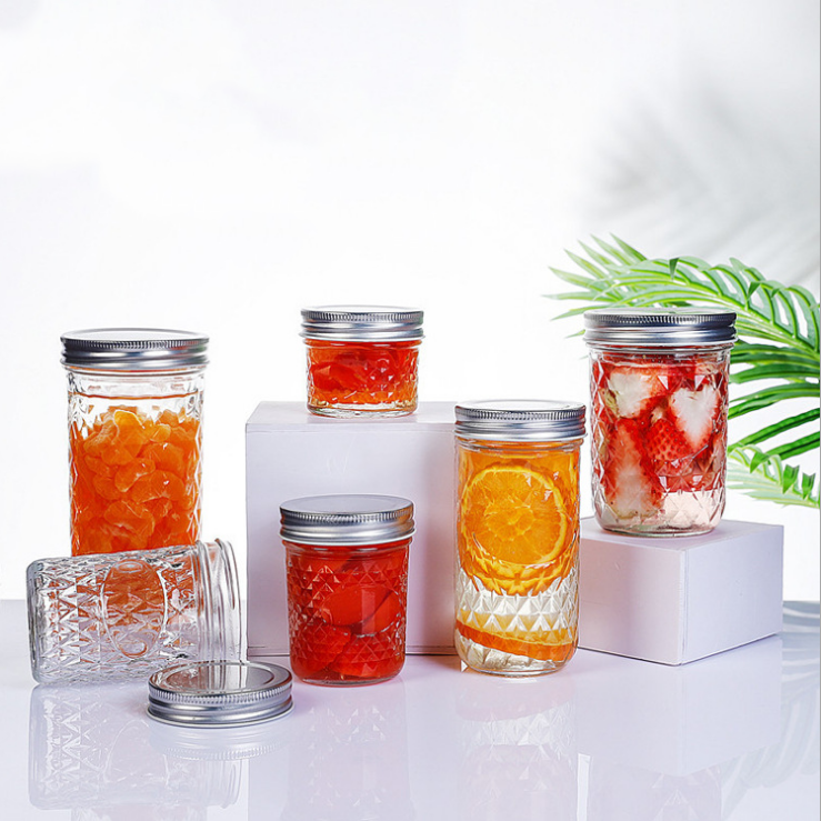 2021 New 5oz 150ml Wide Mouth Caviar Glass Bottle Round Bird'S Nest Jam Jar 500ml Glass Bottle For Jam