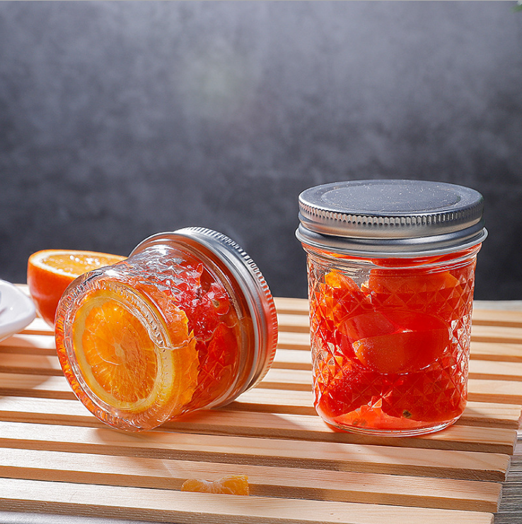 2021 New 5oz 150ml Wide Mouth Caviar Glass Bottle Round Bird'S Nest Jam Jar 500ml Glass Bottle For Jam