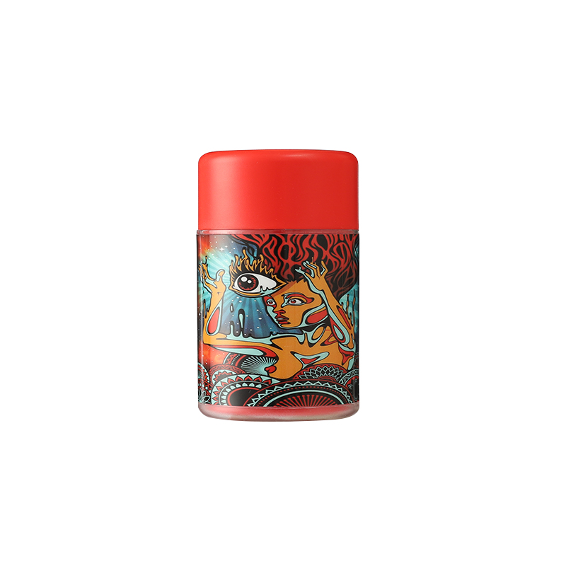 2021 New Arrivel Plastic Mag Jars Customize Logo Smoking Accessories Magnifying Herb Storage Led jar