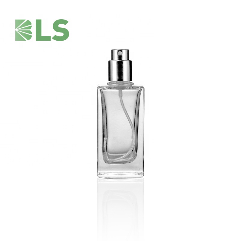 2021 New Design 30 ml rectangle cosmetic bottle glass spray bottle
