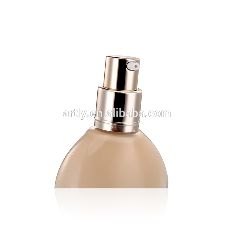 2021 New Design Bulb Shape 30ml Glass Lotion Liquid Foundation Bottle BB Cream Bottle With Pump