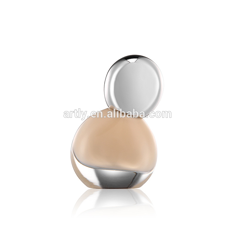 2021 New Design Bulb Shape 30ml Glass Lotion Liquid Foundation Bottle BB Cream Bottle With Pump