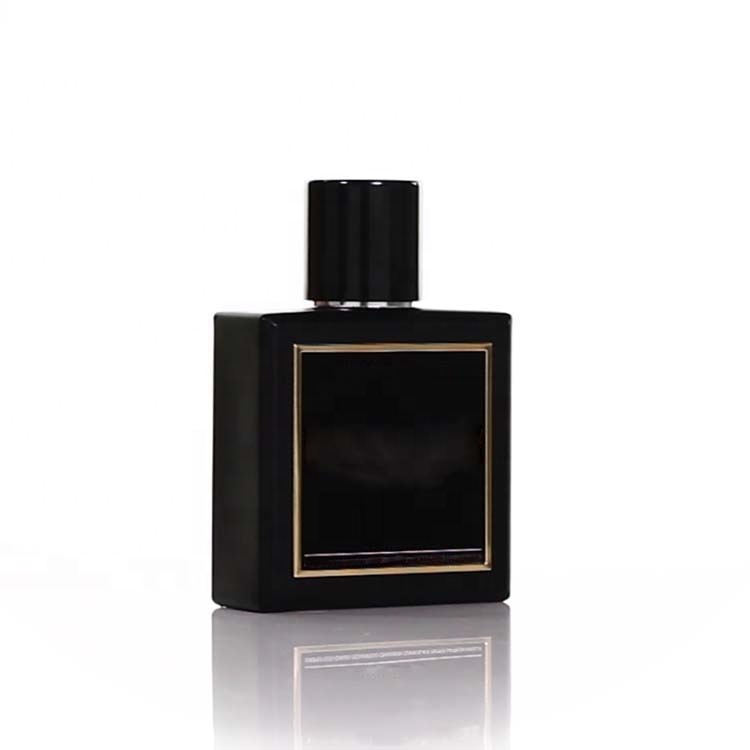 2021 New Design Custom High Quality Black Luxury Empty Glass Perfume Bottle